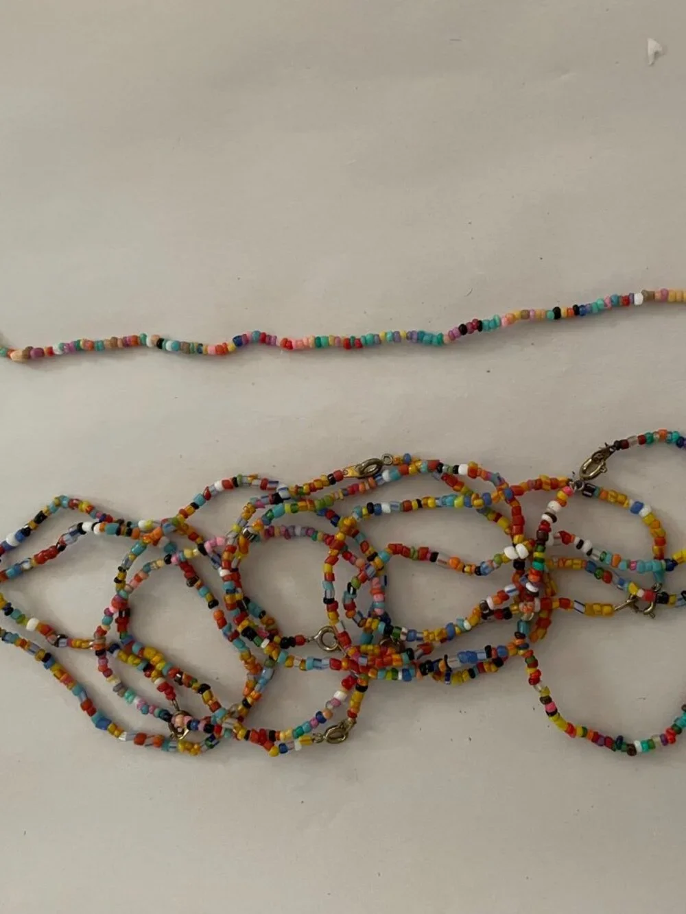 Multi-Color Seed Bead Bracelet - Vibrant Rainbow Style